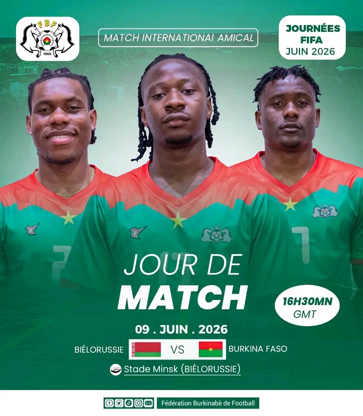 Journée FIFA de moi de juin 2026 acte 2 pour les Étalons du Burkina Faso